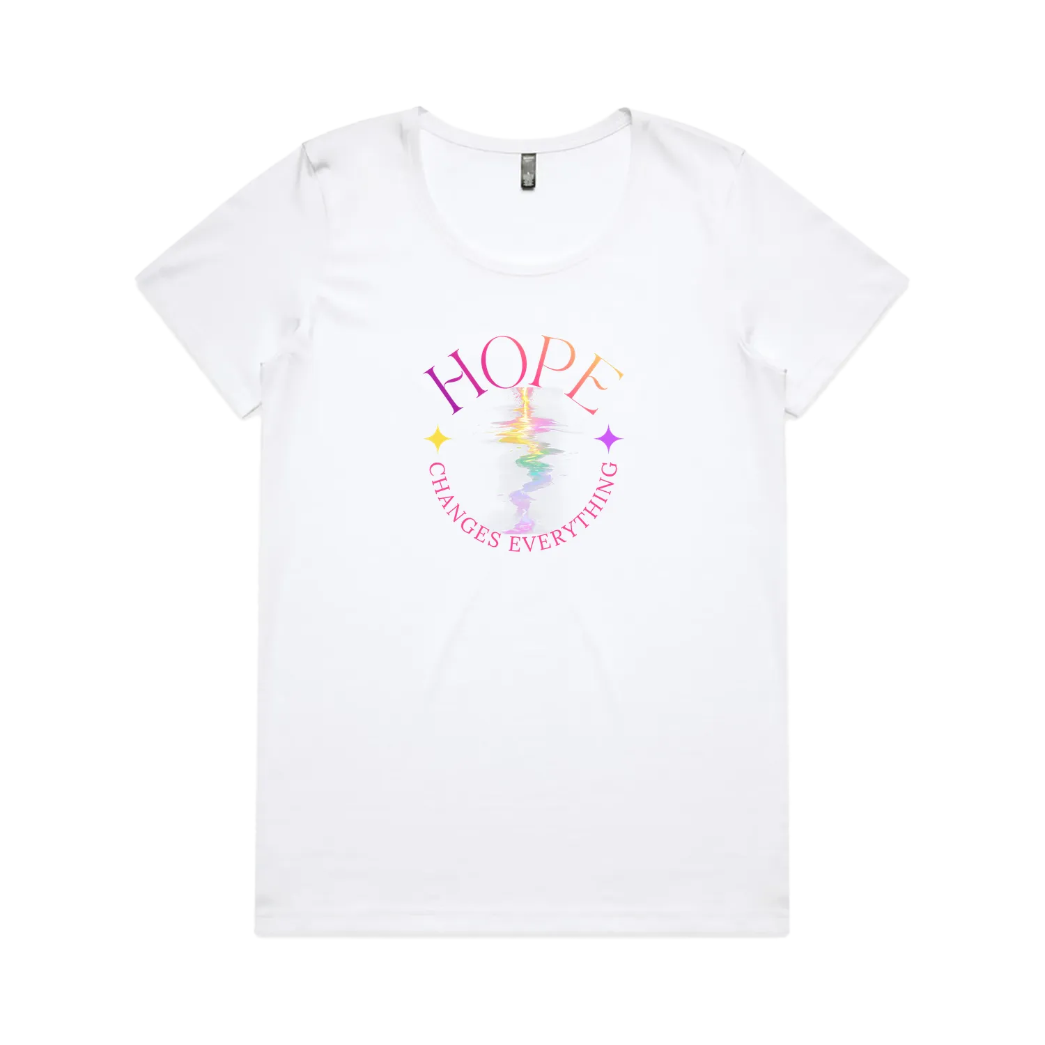 White front flat lay