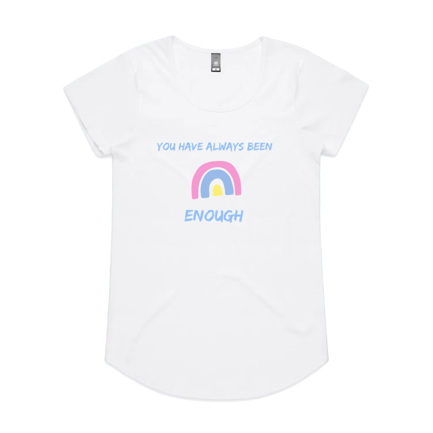 White front flat lay