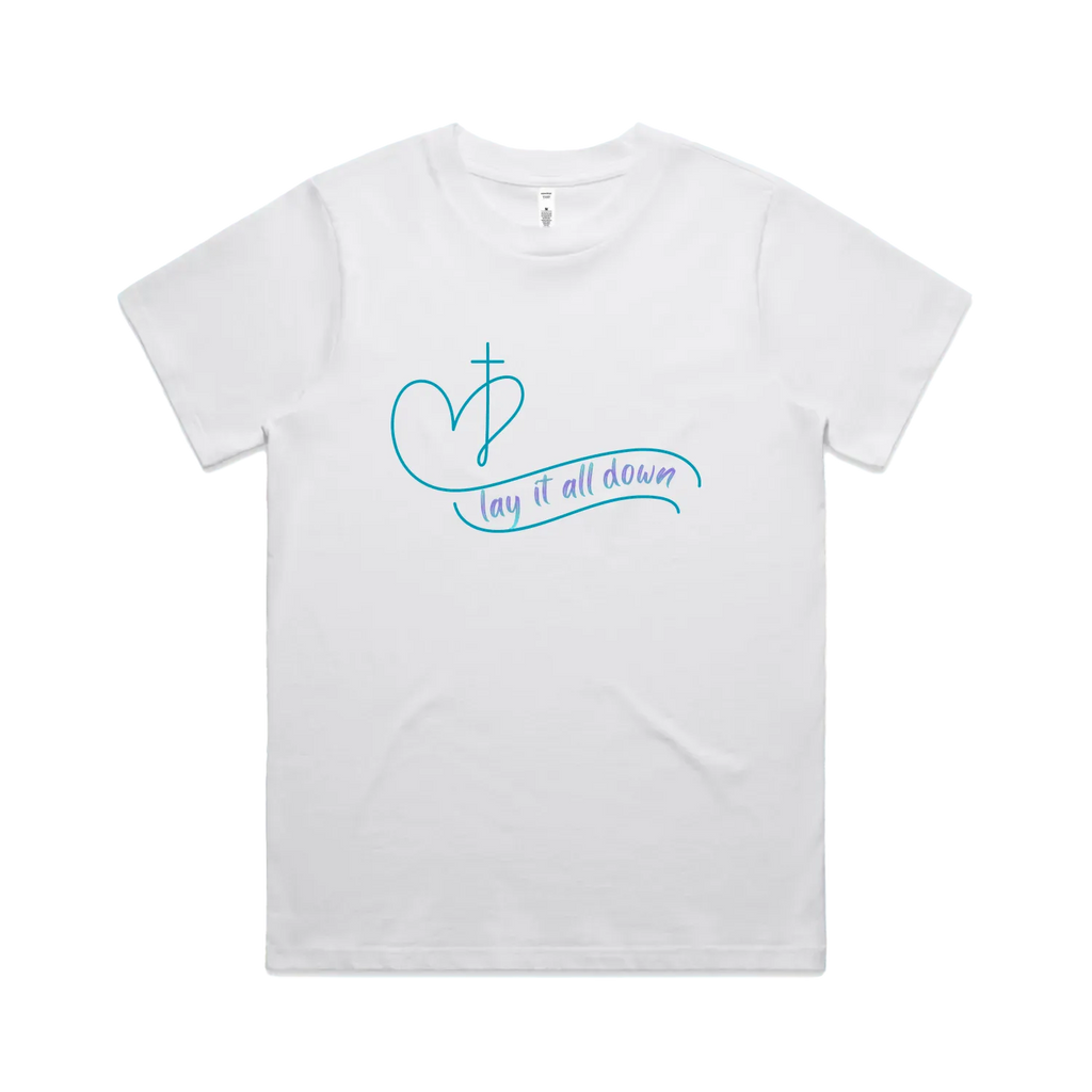 White front flat lay