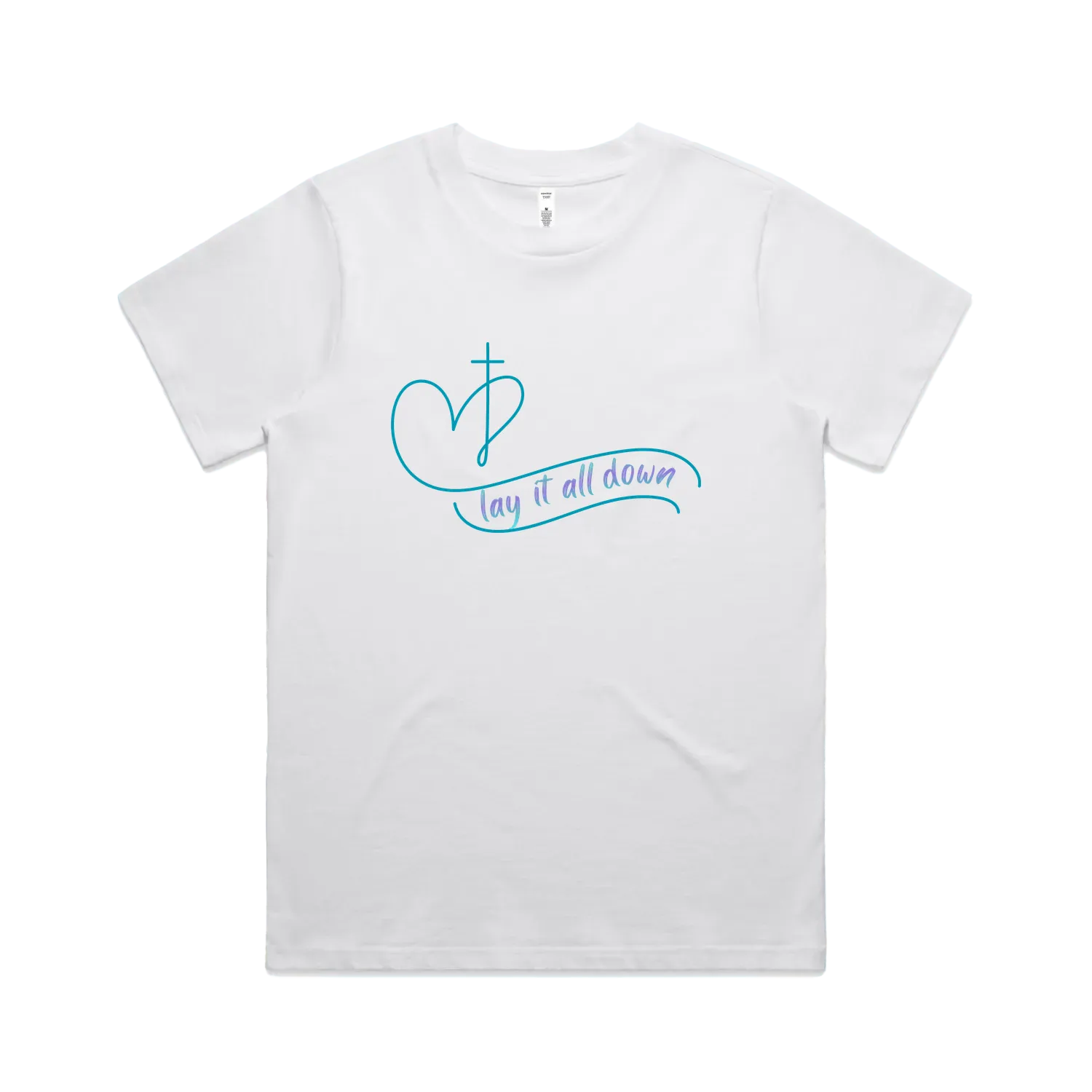 White front flat lay