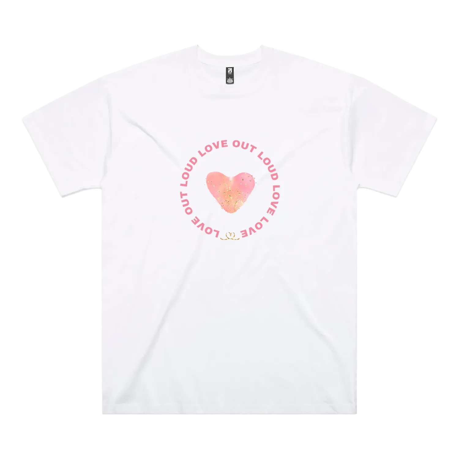 White front flat lay