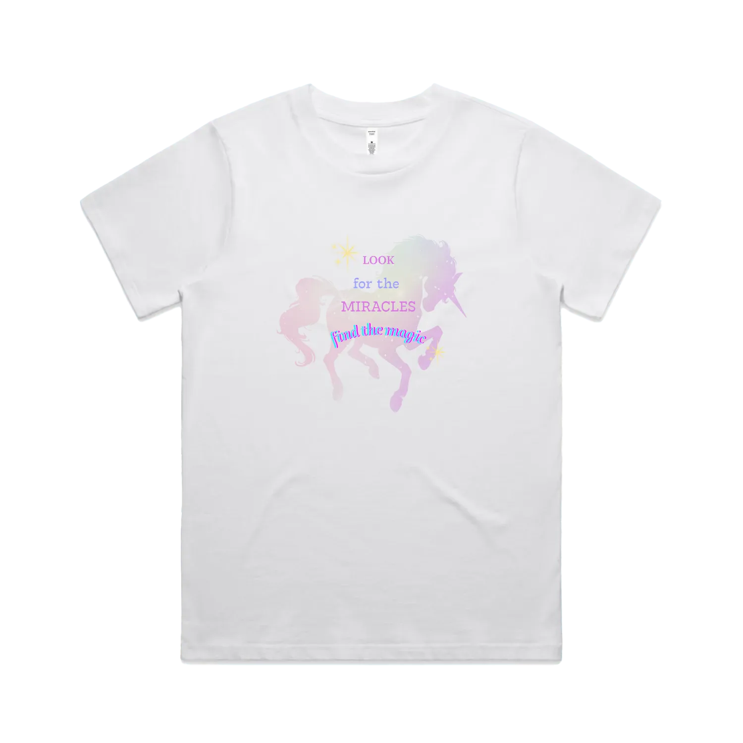 White front flat lay