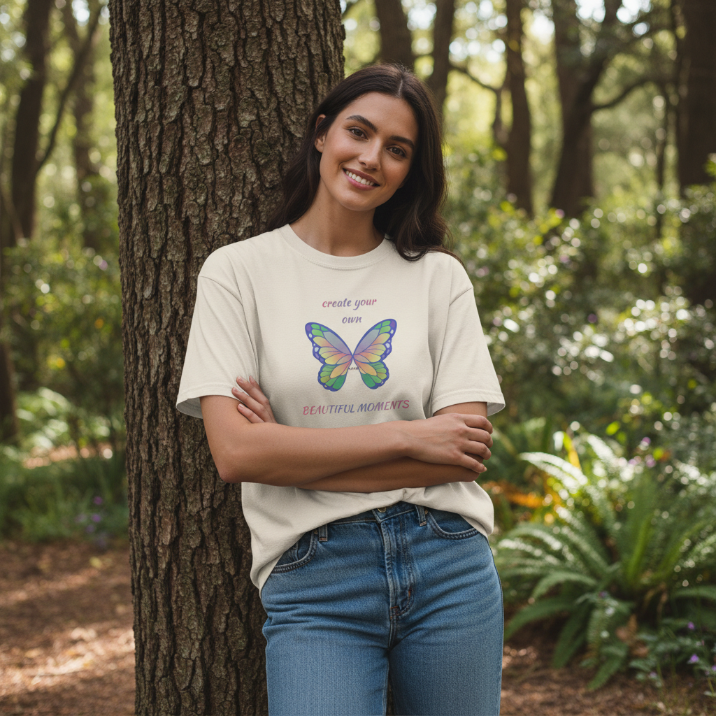 Beautiful Moments Butterfly Bone Boyfriend Tee