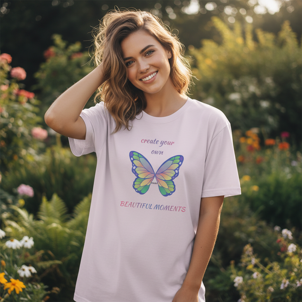 Beautiful Moments Butterfly Orchid Boyfriend Tee