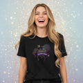 Black boyfriend tee with blonde hair