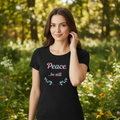 Black t-shirt relaxed outdoor lifestyle mockup