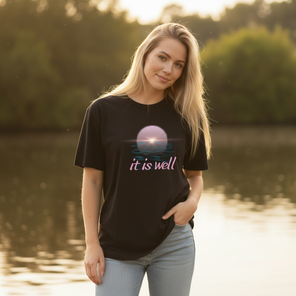 Black Tee - Looking at Camera