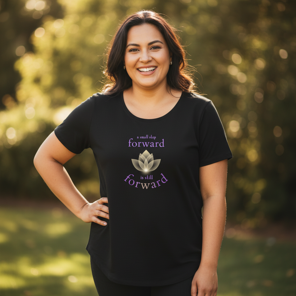 Black tee natural pose