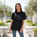 Black tee - outdoor cafe with natural daylight