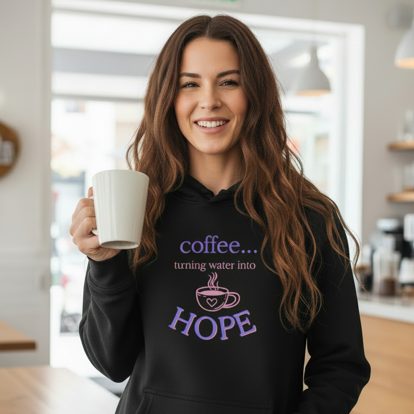 Coffee Hope Hoodie - Slight Laugh