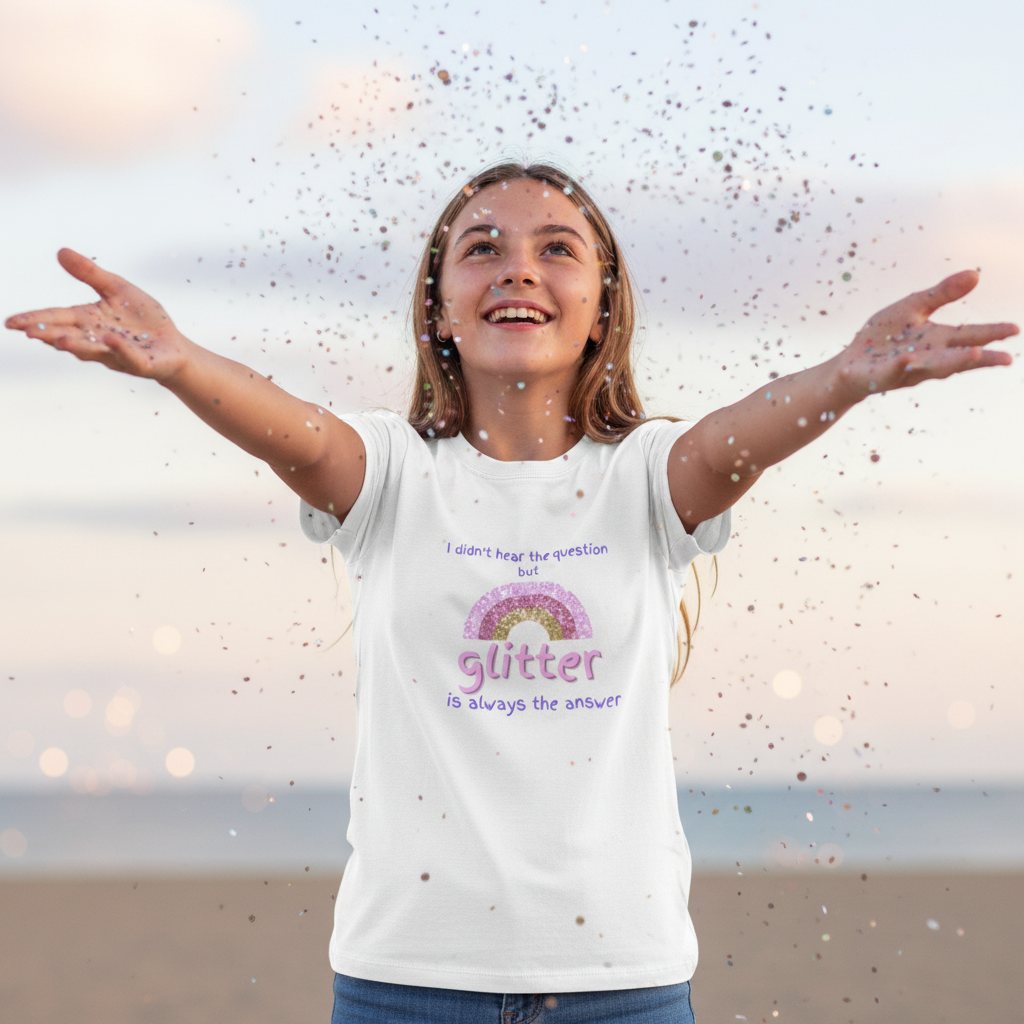 Glitter Teen Mockup Clear Design