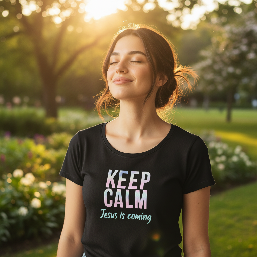 Keep Calm Jesus is Coming – Outdoor Mockup