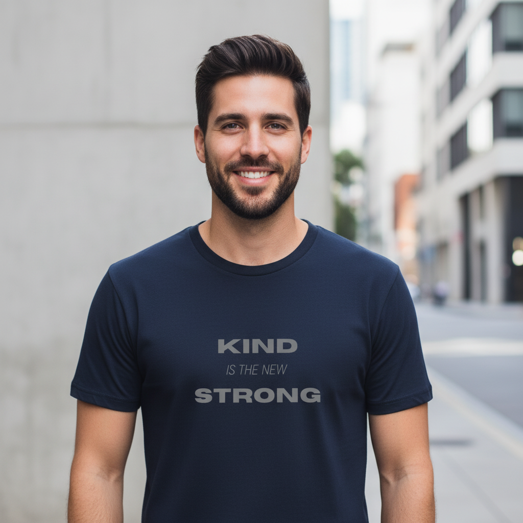 Kind Strong Men's Mockup
