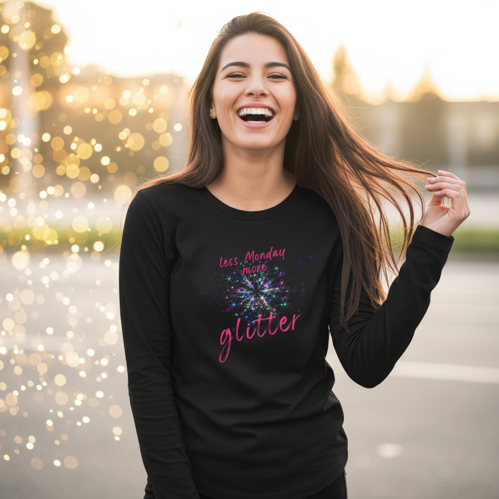 Less Monday More Glitter – Square