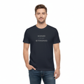 Man wearing navy Kind is the new Strong tee mockup