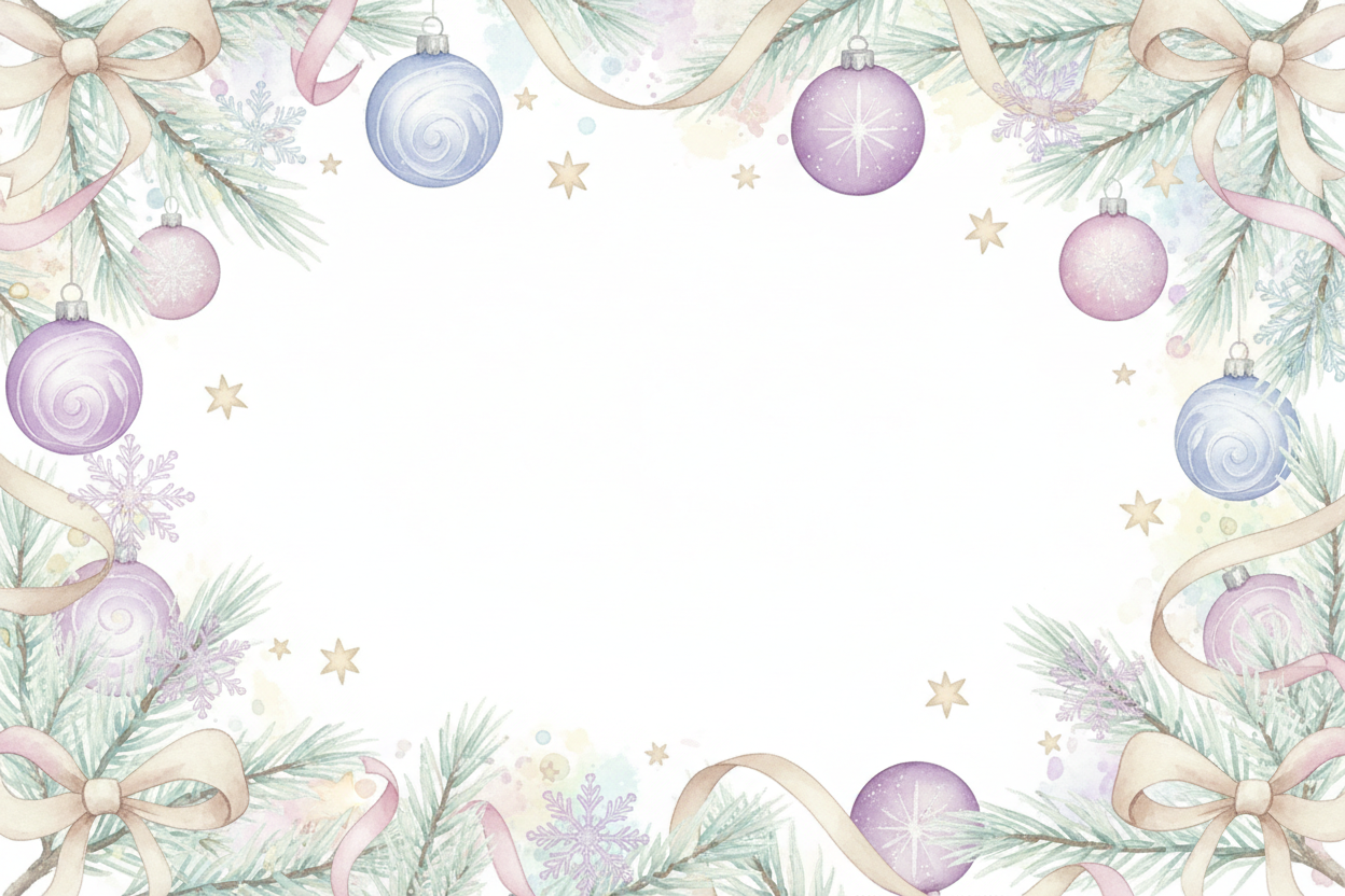 pastel christmas border