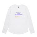 Priceless womens curve hem long sleeve tee