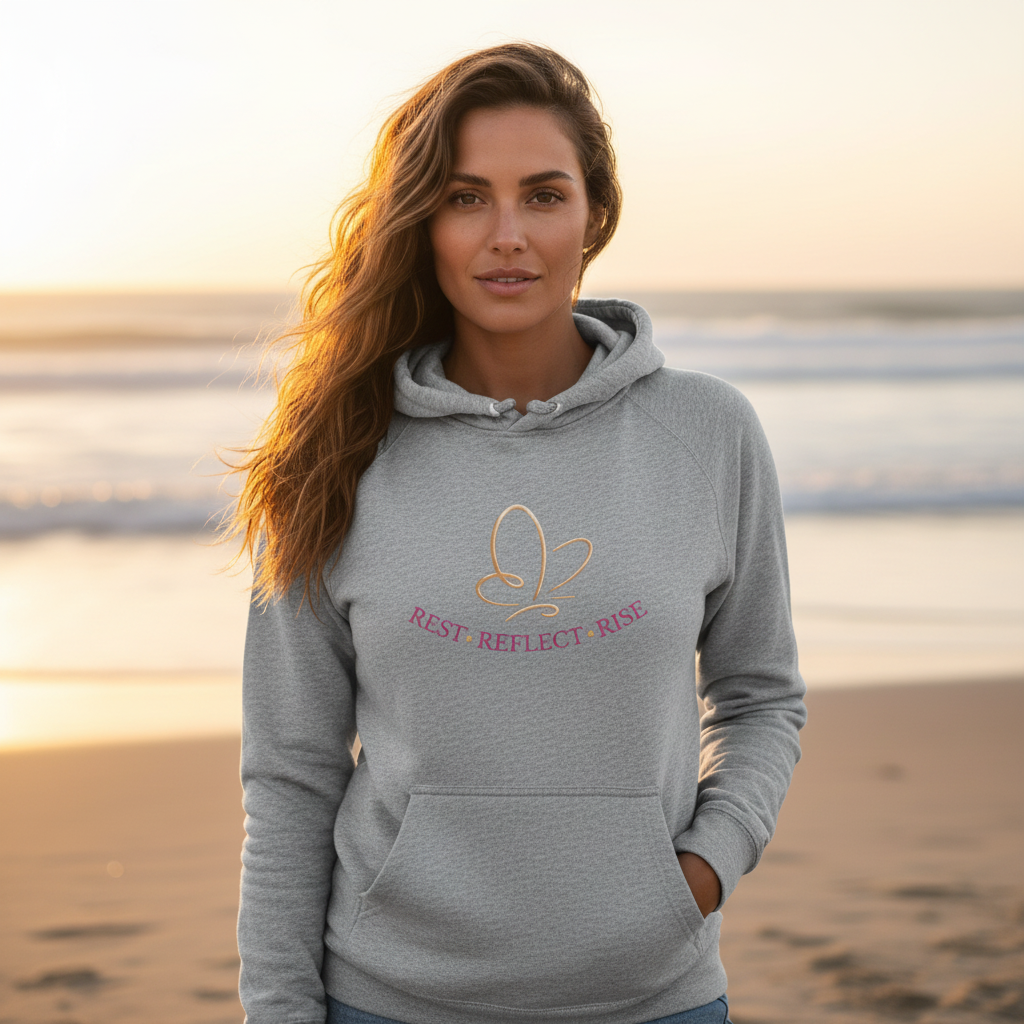 Rest Reflect Rise Hoodie – Grey Marle v7