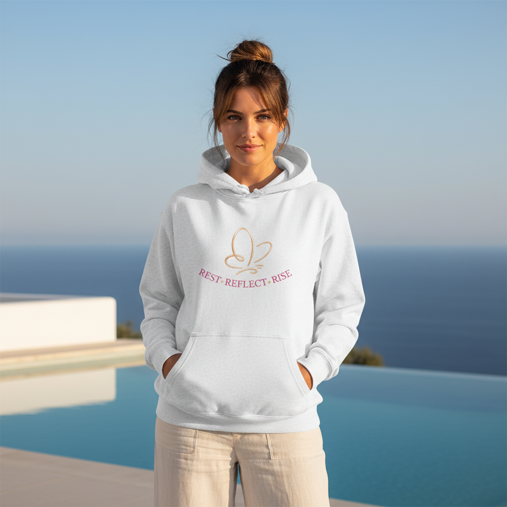 Rest Reflect Rise Hoodie – White v12