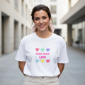Sweet Sweet Love oversized white tee mockup
