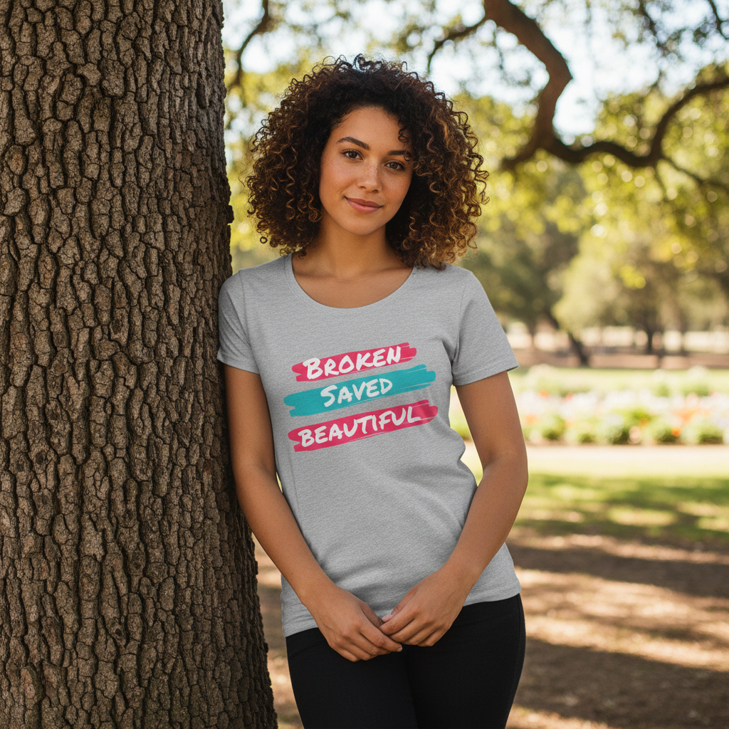 Womens scoop neck straight hem tee