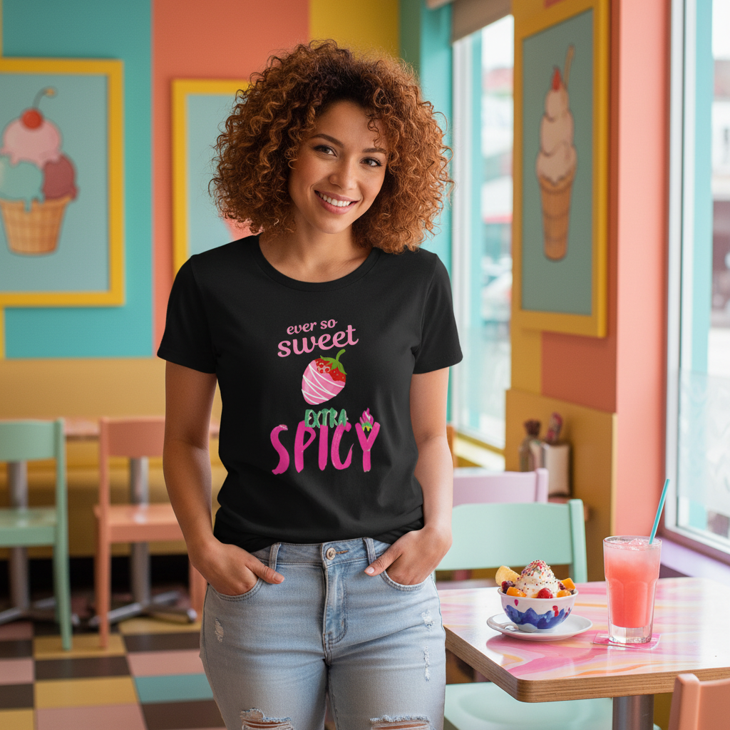 Womens scoop neck straight hem tee