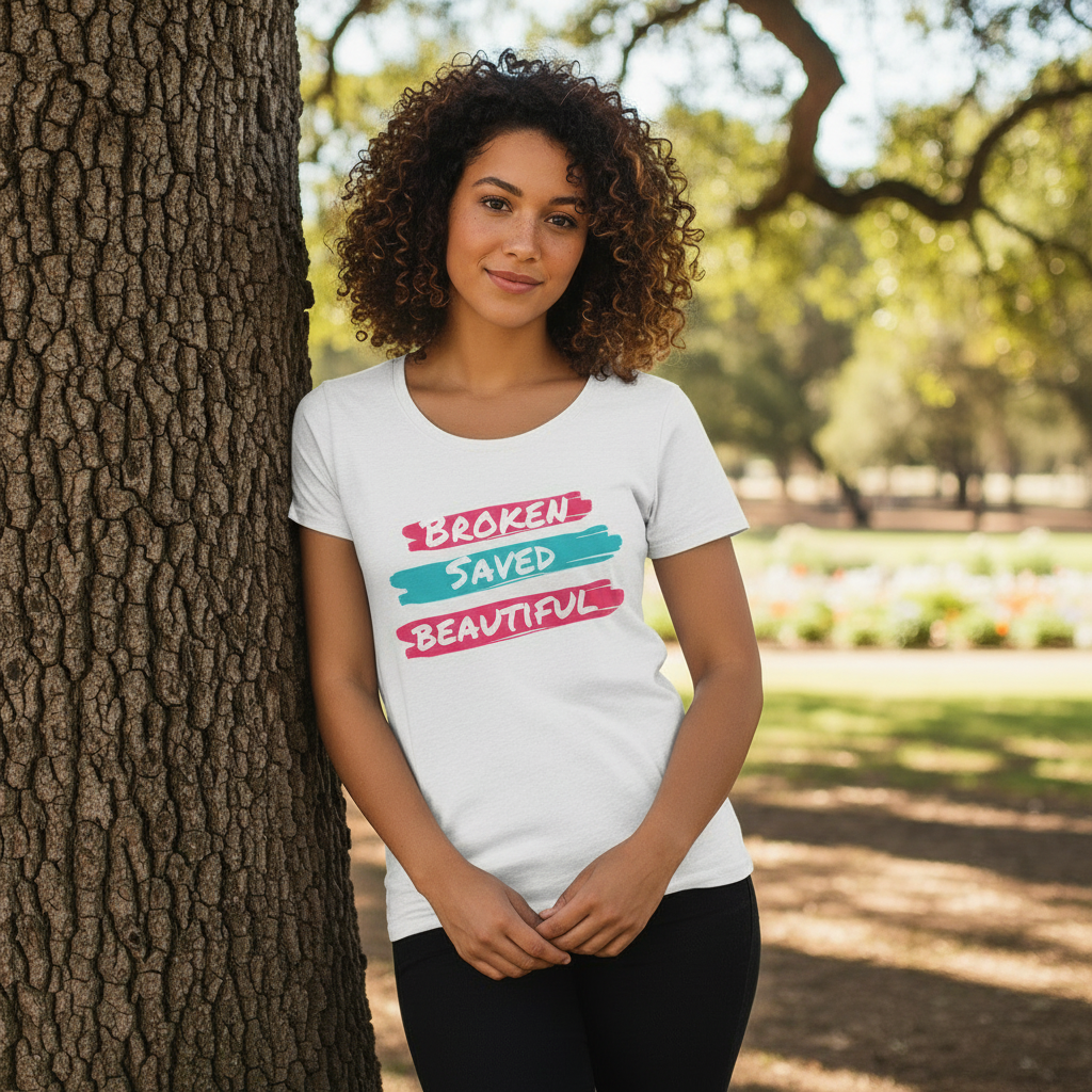 Womens scoop neck straight hem tee